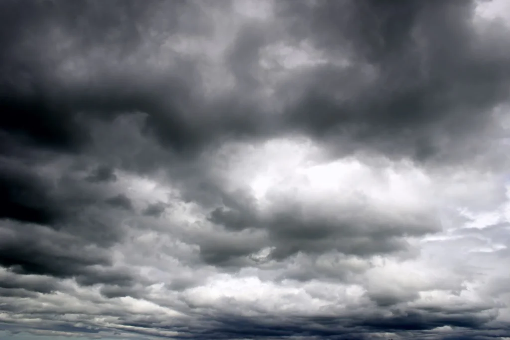 Dark ominous grey storm