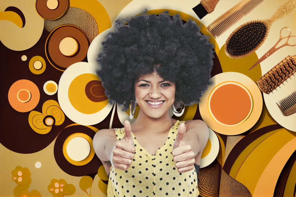 afro thumbs up