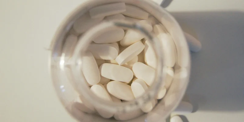 asprin bottle looking down