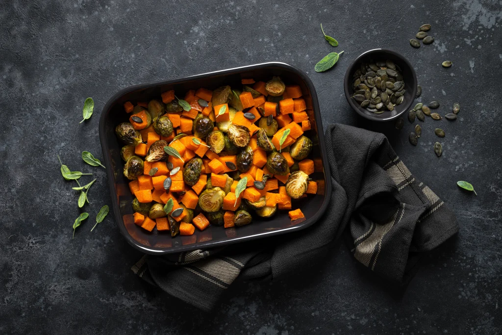 brussel sprouts and butternut squash