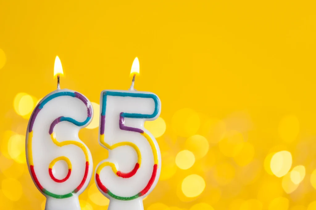 65 birthday candles