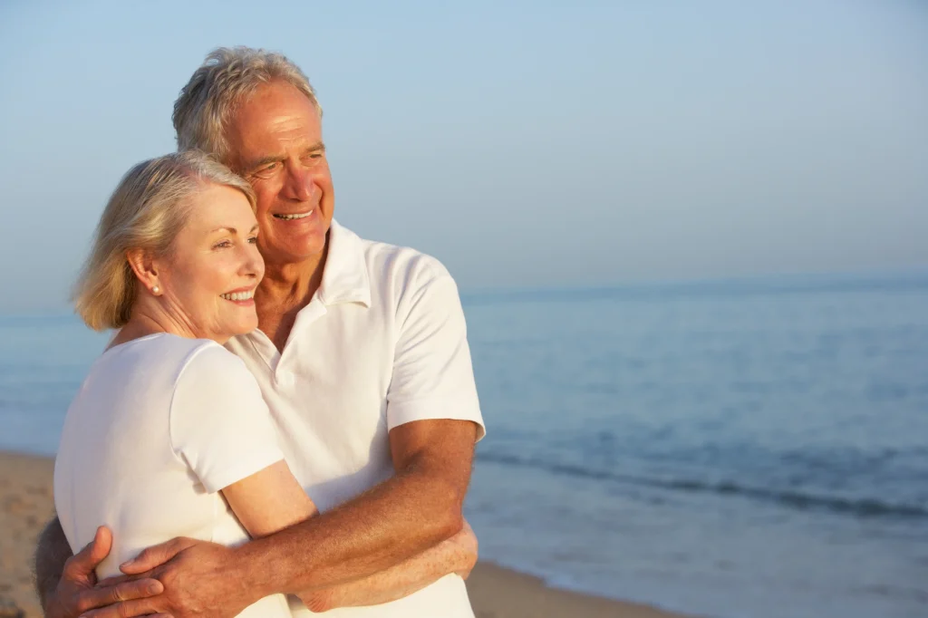 older couple at the beach