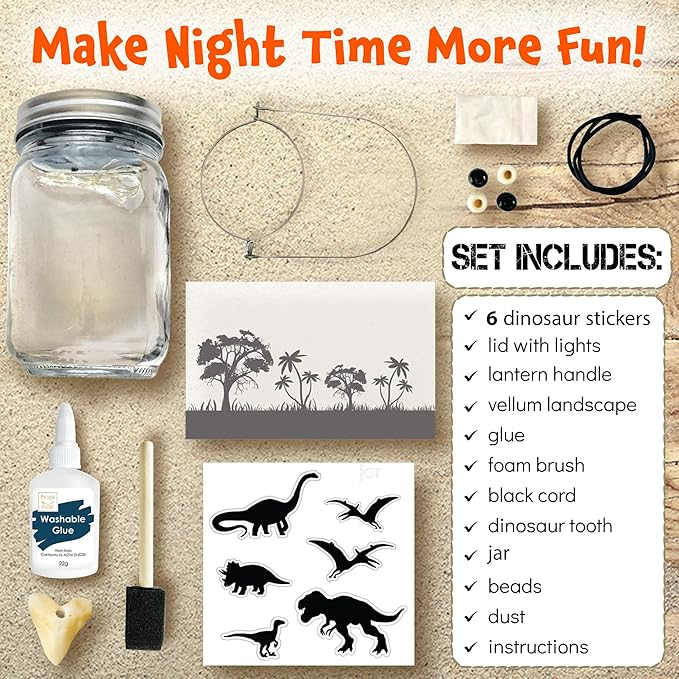 DIY Dinosaur Toy Lantern Make Your Own Night Light Kit screenshot from Amazon