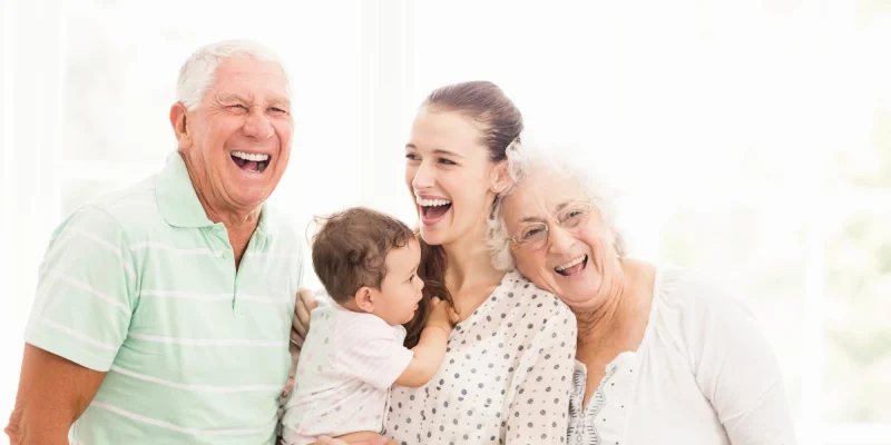 laughing family