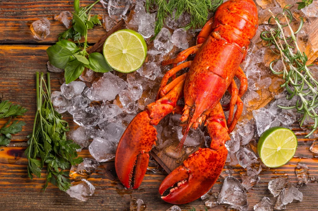 lobster on ice