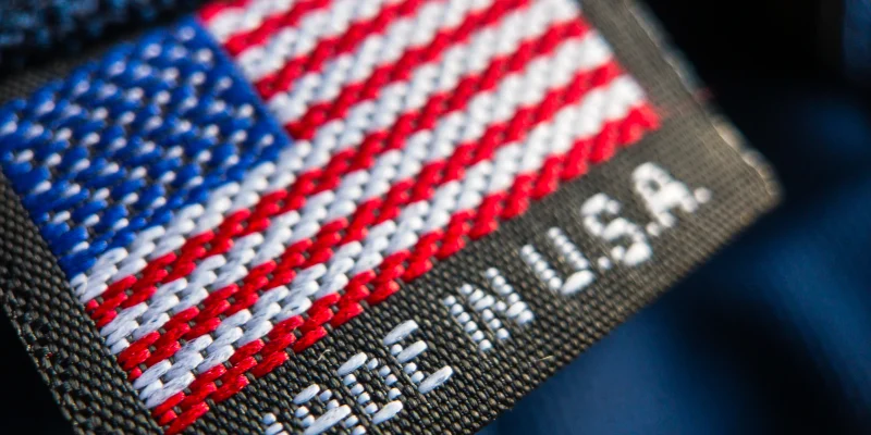 made in the usa label on cloth
