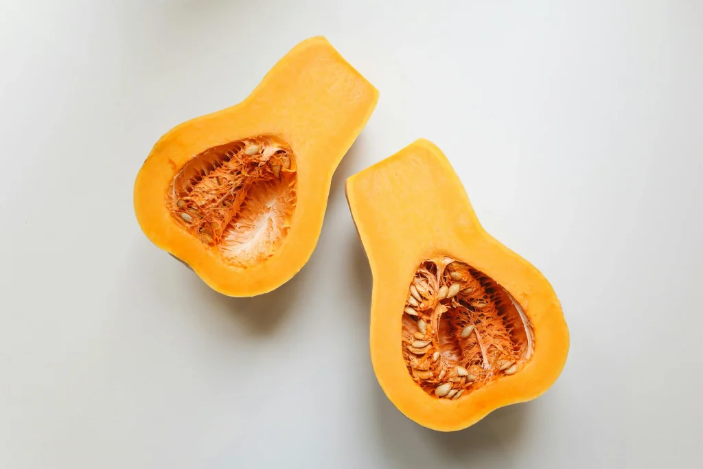 squash cut in half