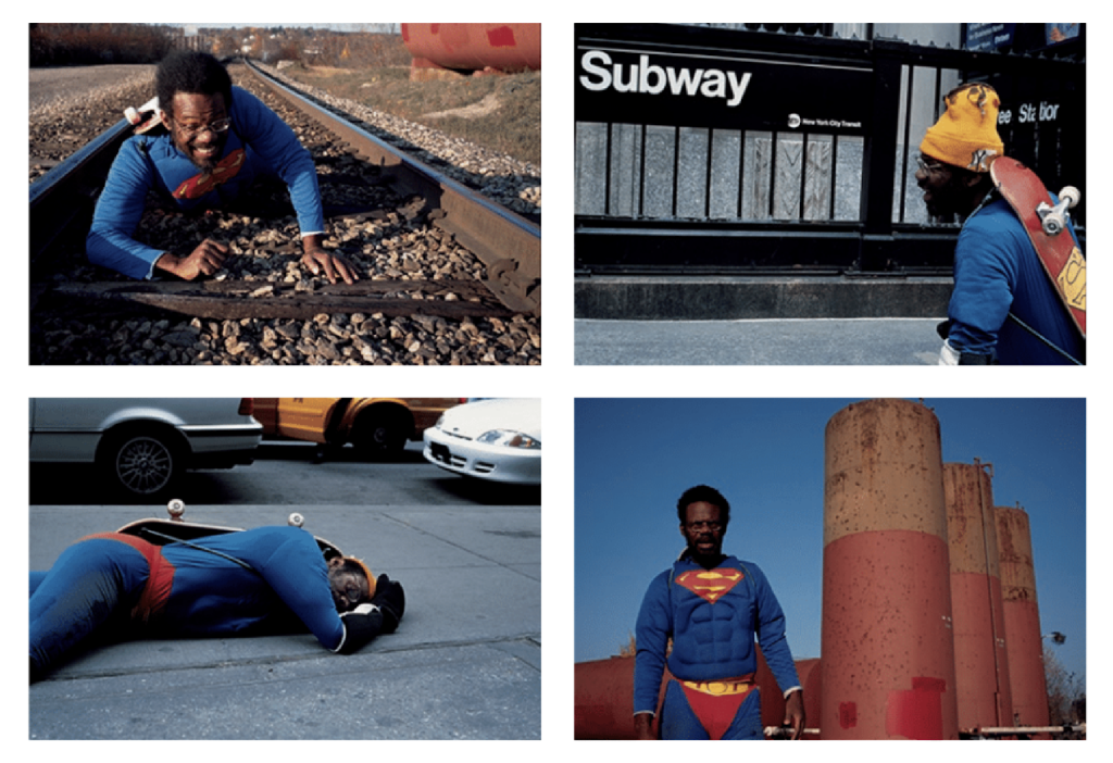 "The Great White Way: 22 Miles, 9 Years, 1 Street," 2001-2002, by Pope L. is on display as part of "For Dear Life: Art, Medicine, and Disability" at the Museum of Contemporary Art San Diego. Photo courtesy of the Museum of Contemporary Art San Diego.