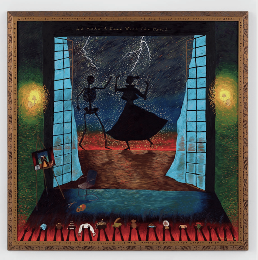 "I'd Make a Deal With the Devil," 1996, by Hollis Sigler, is on display as part of the Museum of Contemporary Art San Diego's exhibit "For Dear Life: Art, Medicine, and Disability." Photo courtesy of the Museum of Contemporary Art San Diego.
