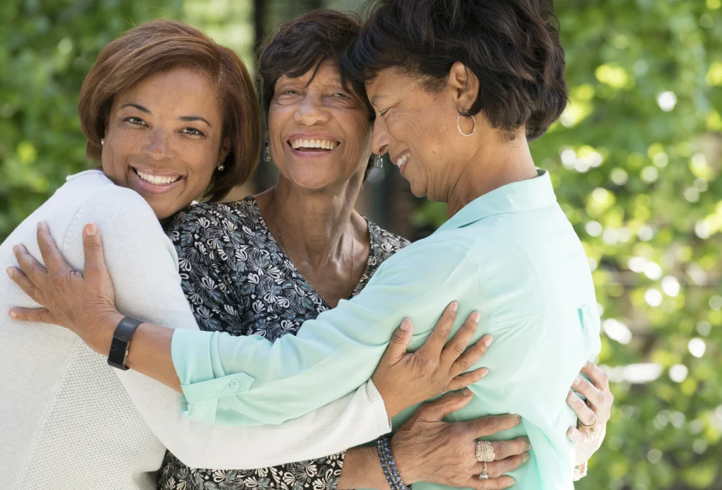 three generations of women