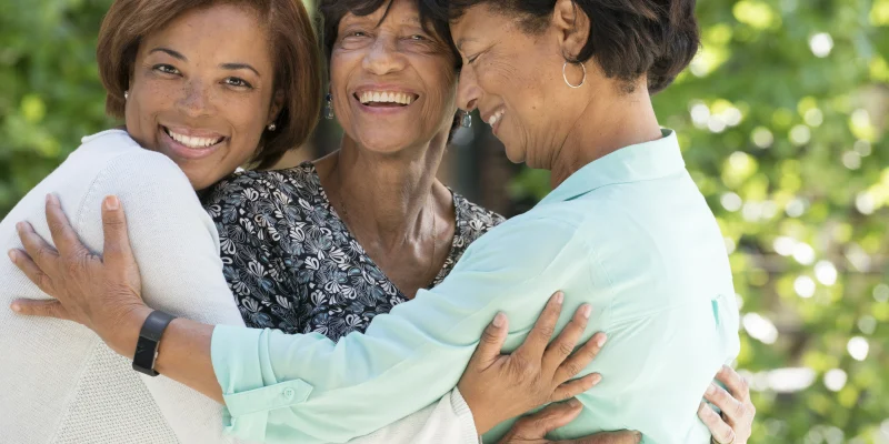 three generations of women