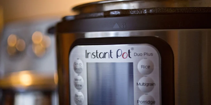 An Instant Brands Inc. Instant Pot is arranged for a photograph in Arlington, Virginia, U.S., on Tuesday, March 5, 2019. Corelle Brands LLC, the maker of Pyrex and CorningWare kitchen products, agreed to merge with Instant Brands, the company behind the popular Instant Pot cooker. Photographer: Andrew Harrer/Bloomberg via Getty Images