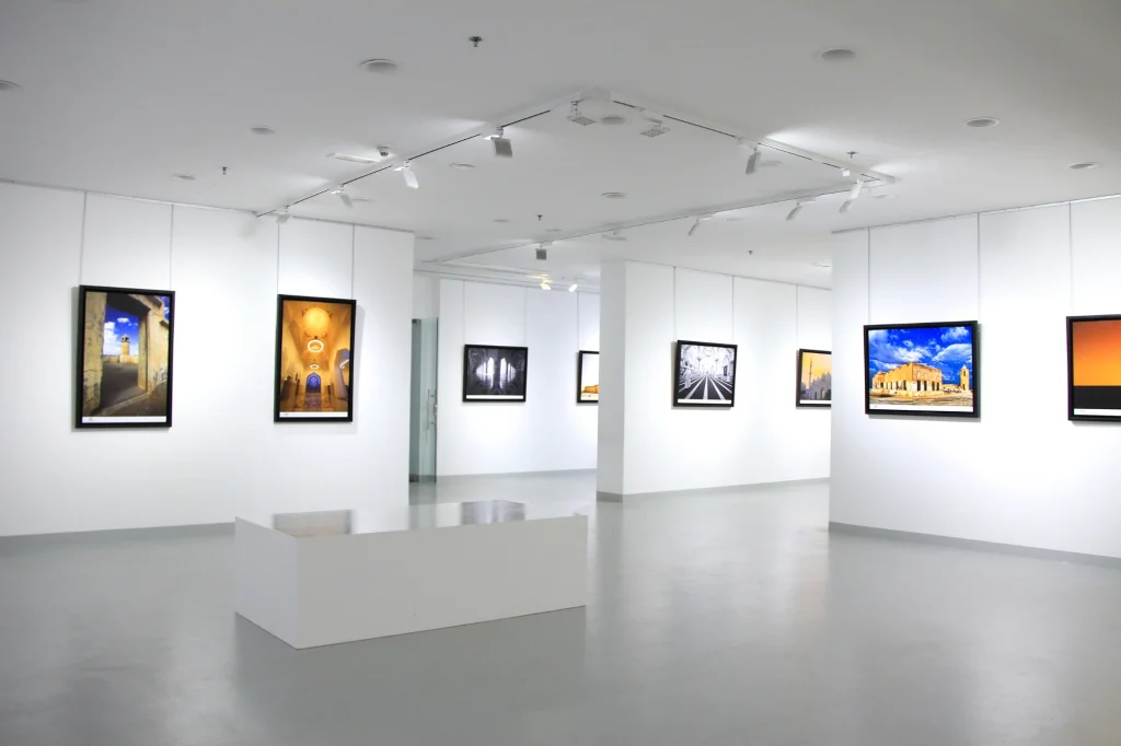 interior of an art museum