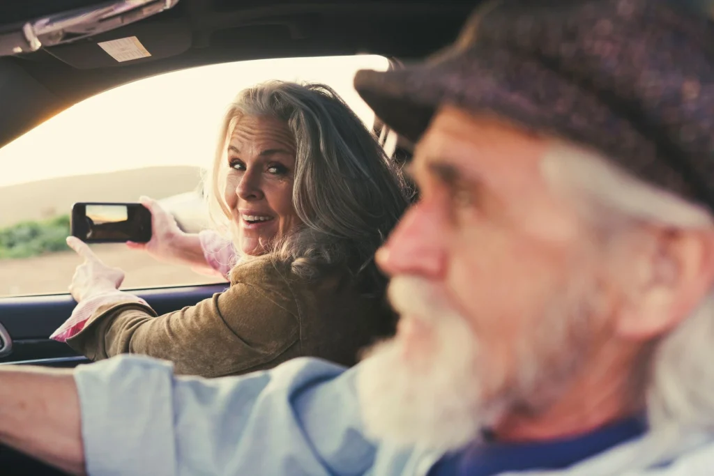 older couple road trip