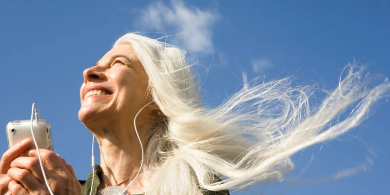 smilling and listening