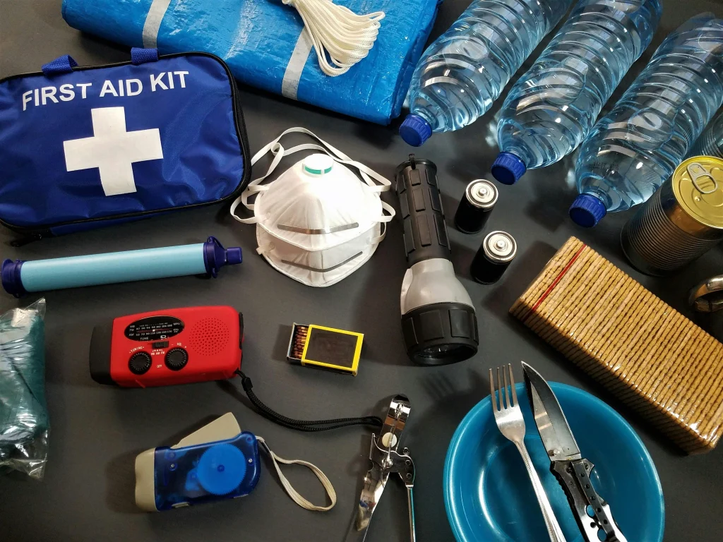 Survival kit Photo by Roger Brown: https://www.pexels.com/photo/first-aid-and-surival-kits-5125690/