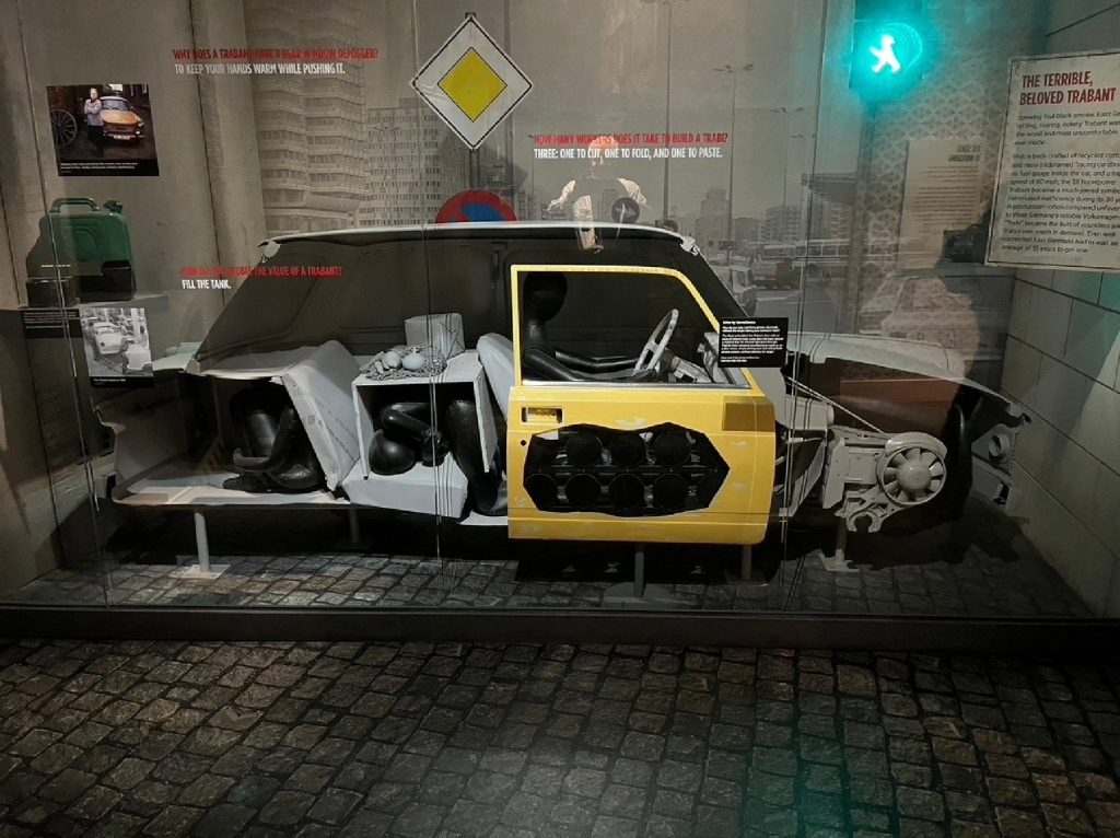 A car at the International Spy Museum in Washington, D.C., is cut away to show hiding places for spies. Photo courtesy of Bill Neely.