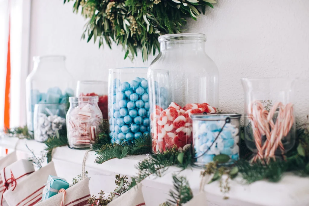 jars of christmas candy
