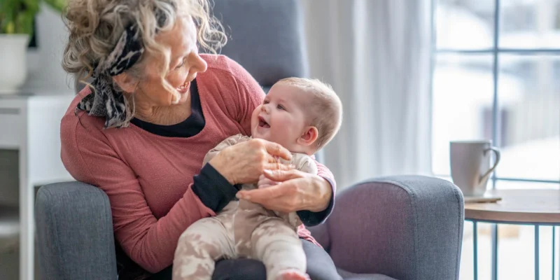 grandma and grandchild