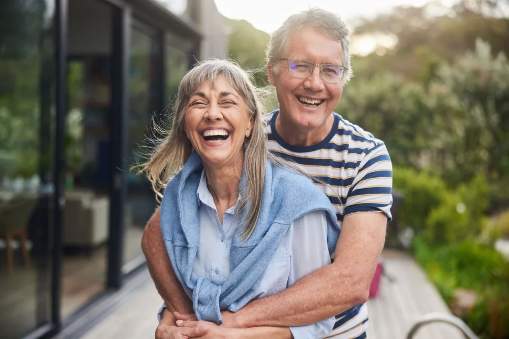 mature couple outside