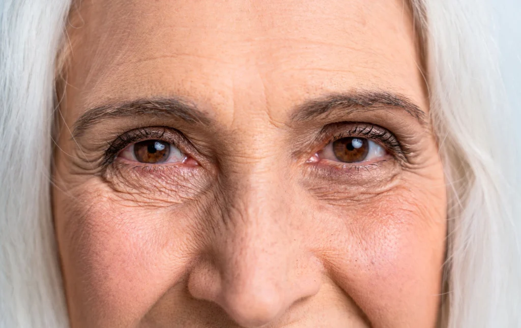 older lady brown eyes