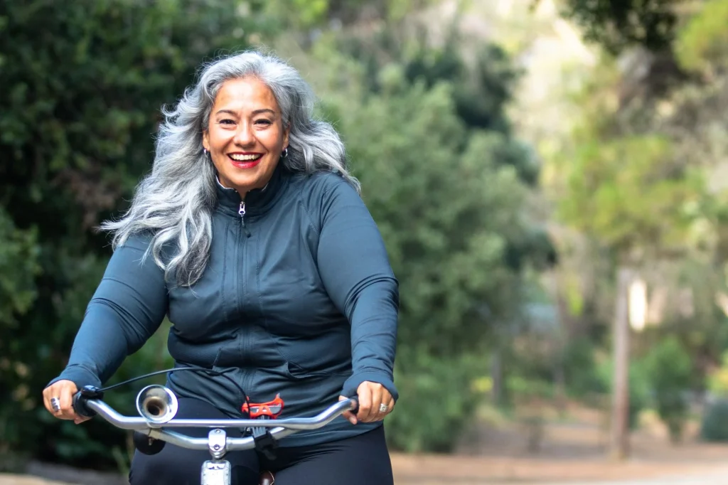 lady on a bike