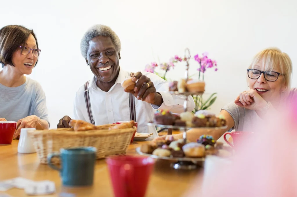 senior friends high tea