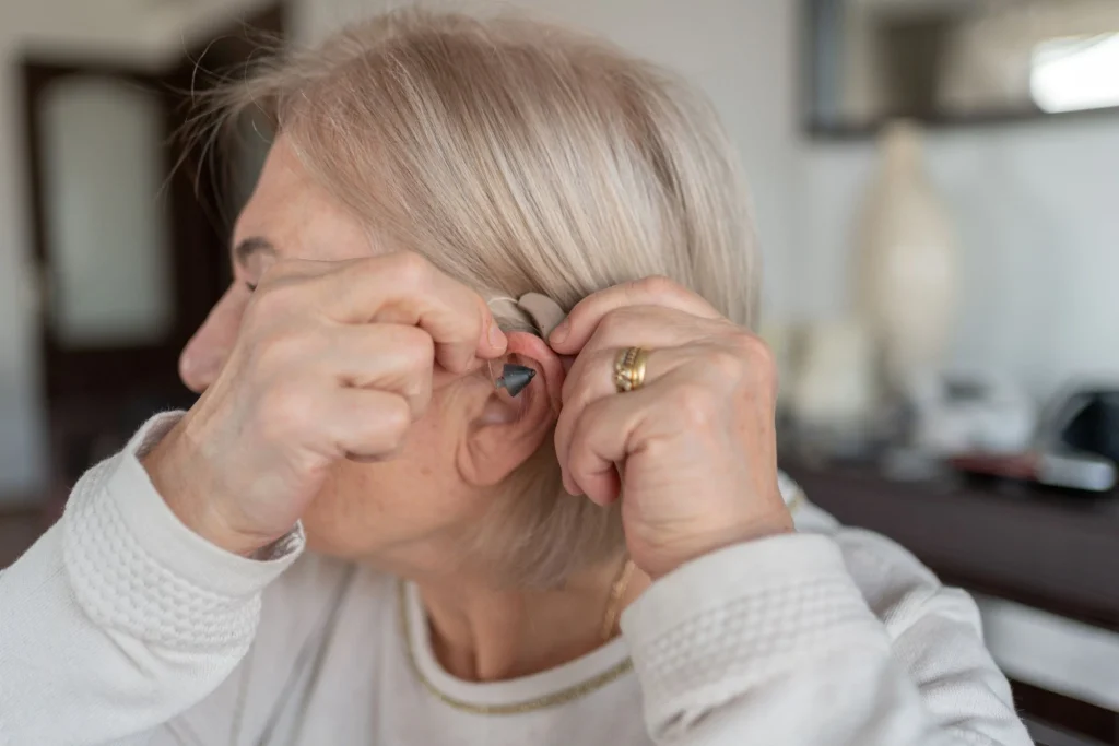 hearing aid woman