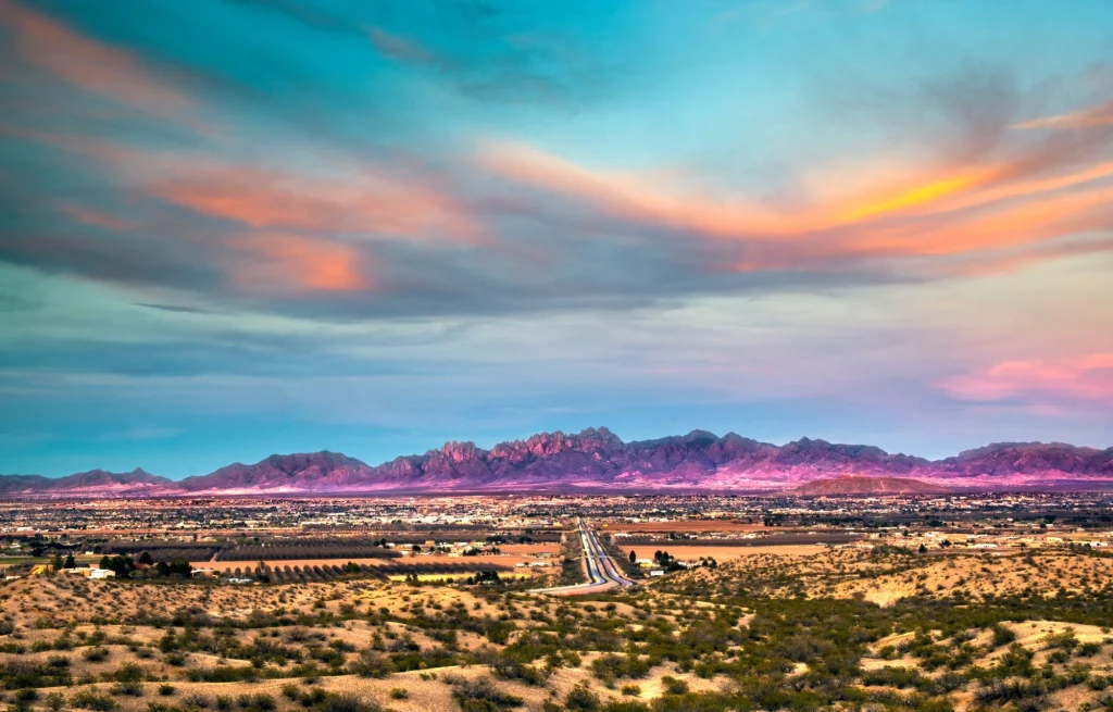new mexico purple sky