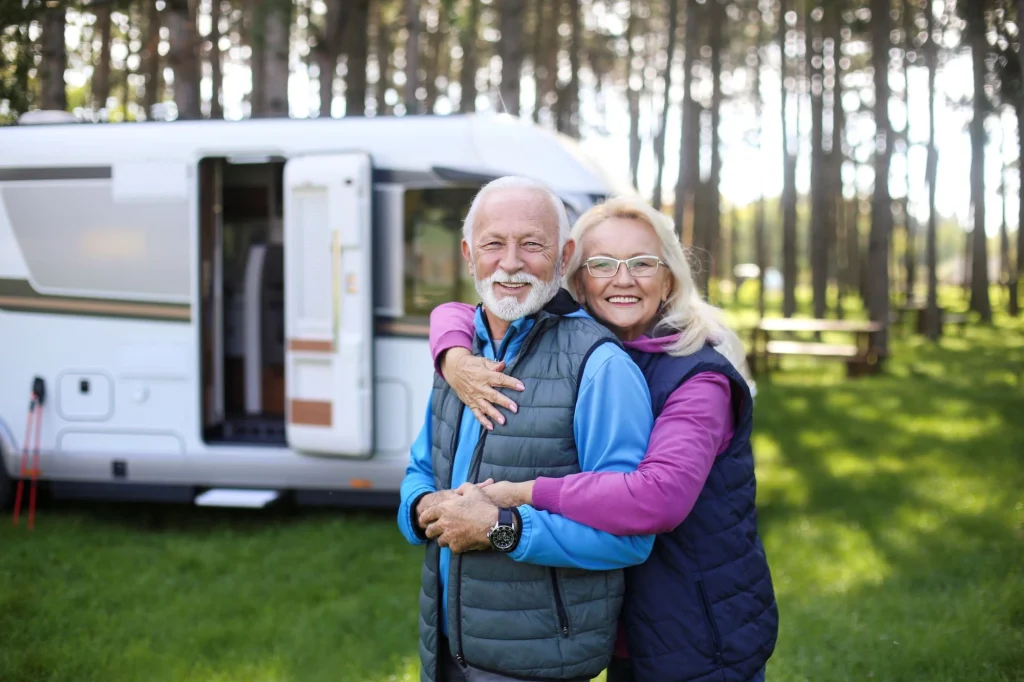 rv park - older couple