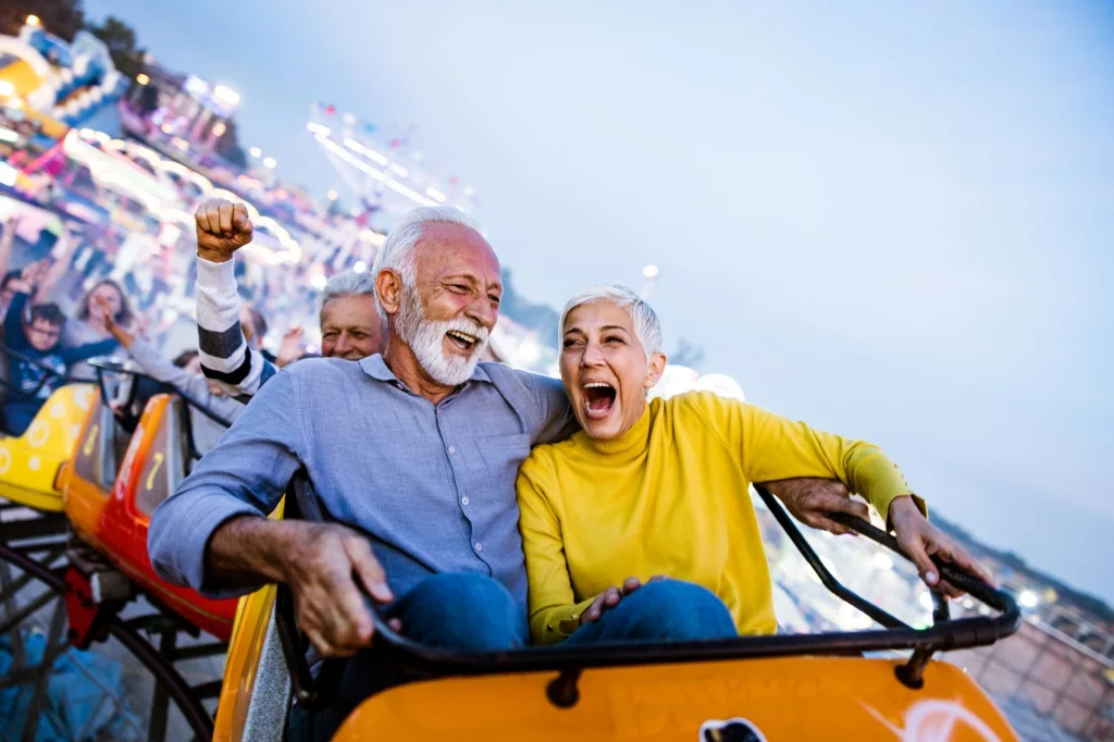 seniors on a roller coaster