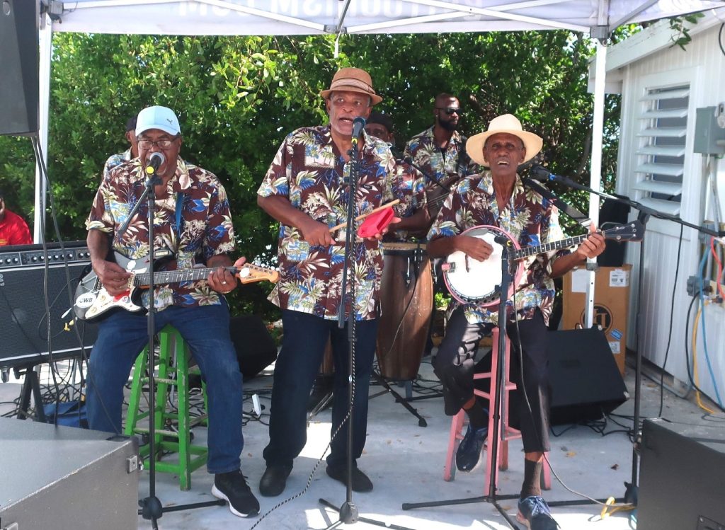 A musical group plays for visitors to the annual lobster fest on the island of Anegada in the British Virgin Islands. Photo courtesy of Victor Block.