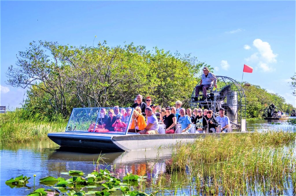 A thrilling airboat ride through a mangrove swamp near Naples, Florida, is a good way to see the area's natural wonders. Photo courtesy of Victor Block.