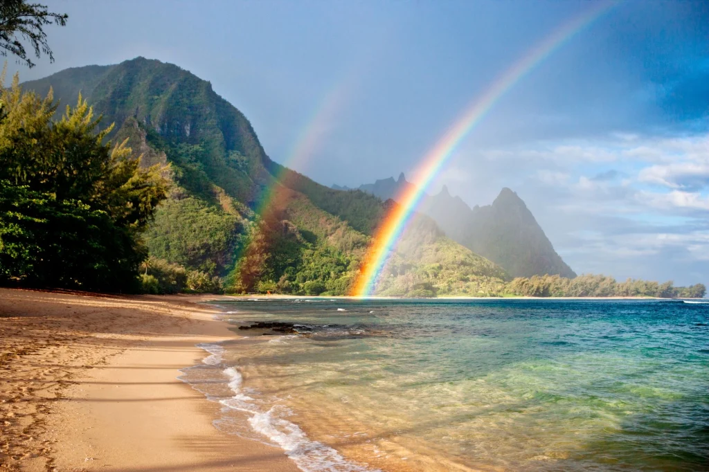 beachfront rainbow