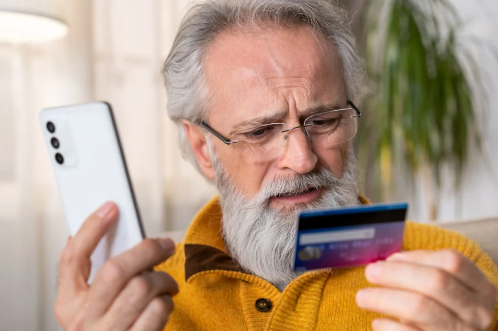 older gentleman scam credit card