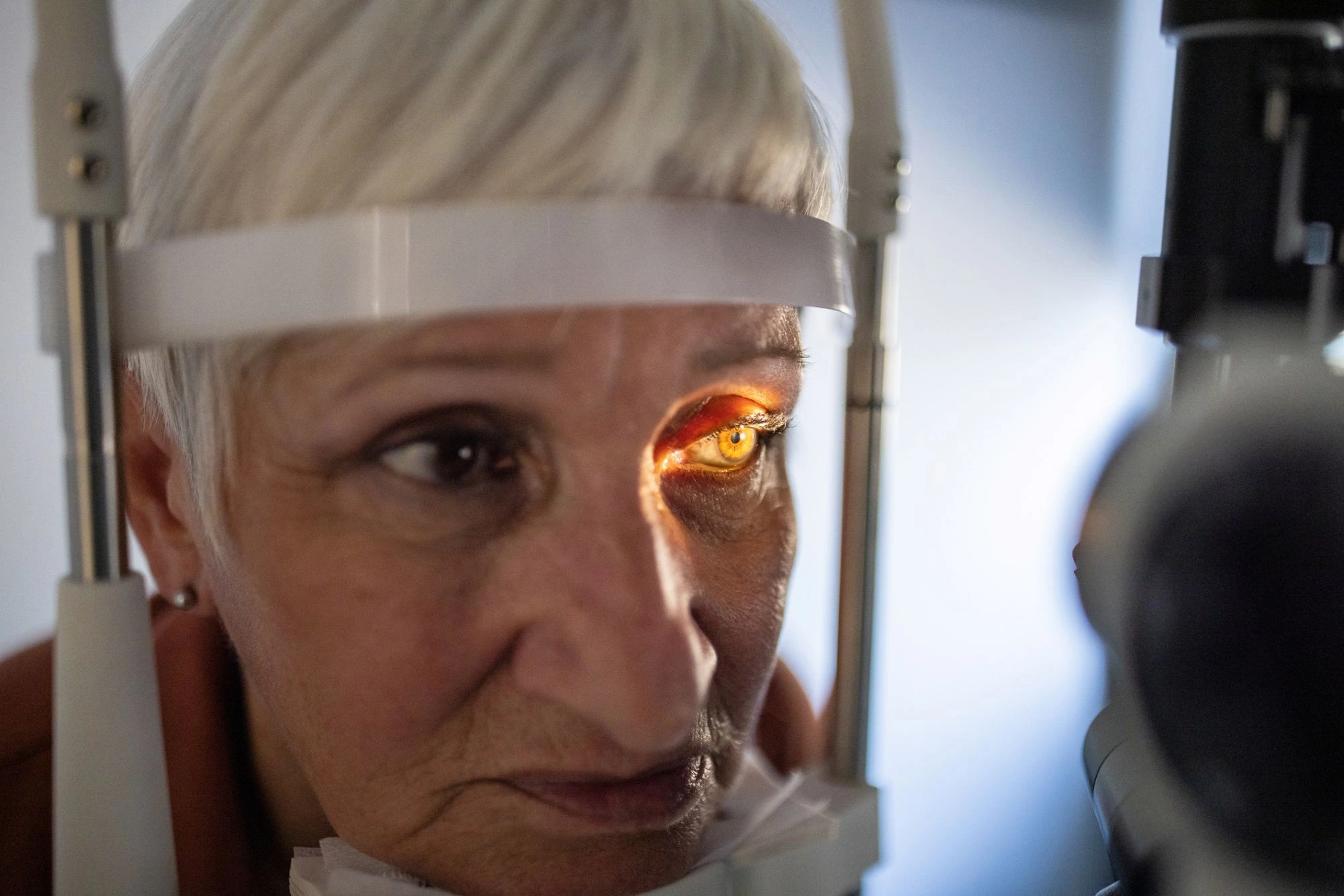 older lady eye exam