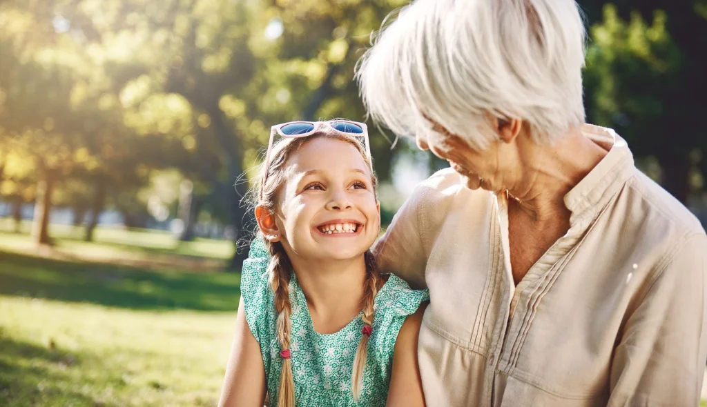 grandma and grandchild