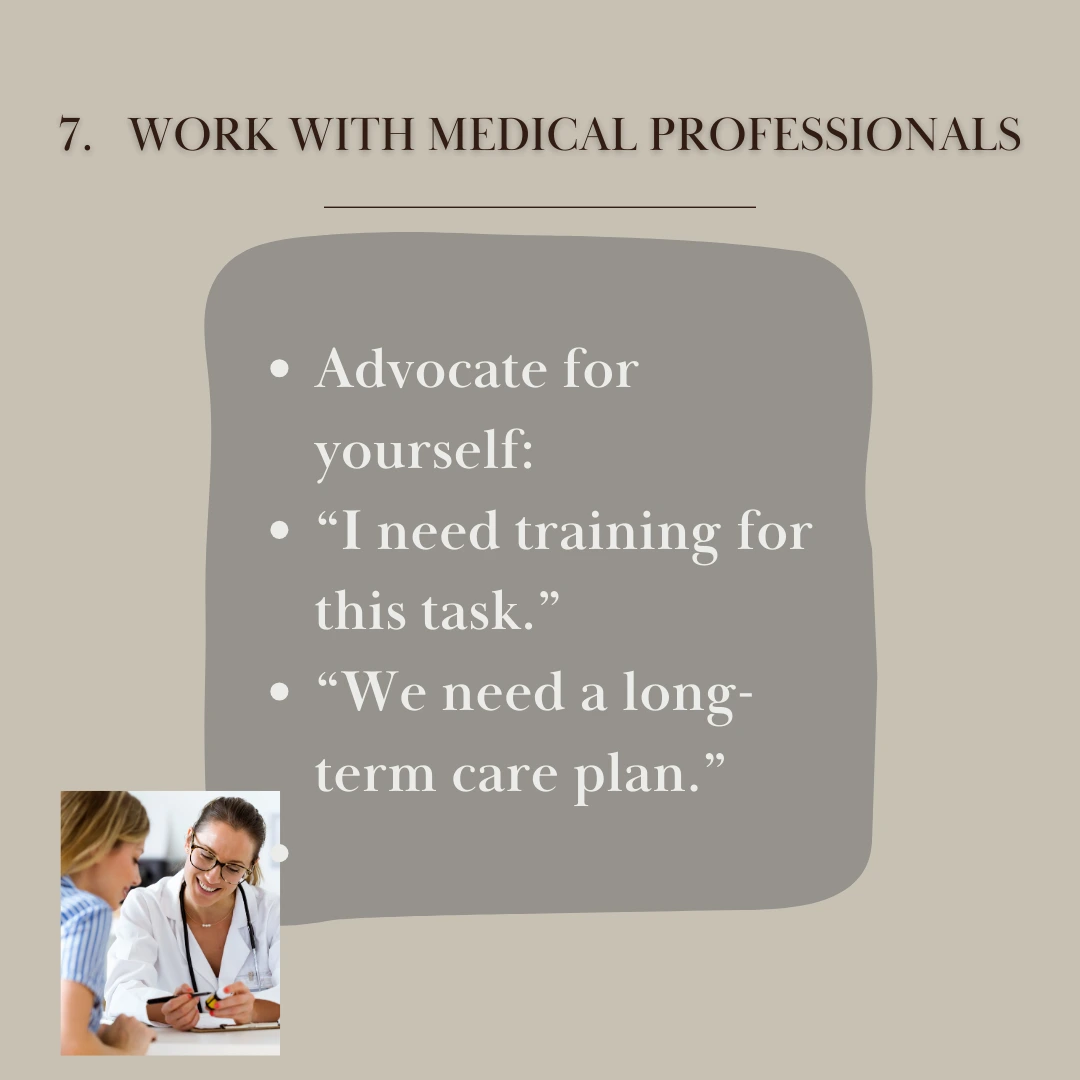 Establish Boundaries with Medical Professionals infographic by senior resource