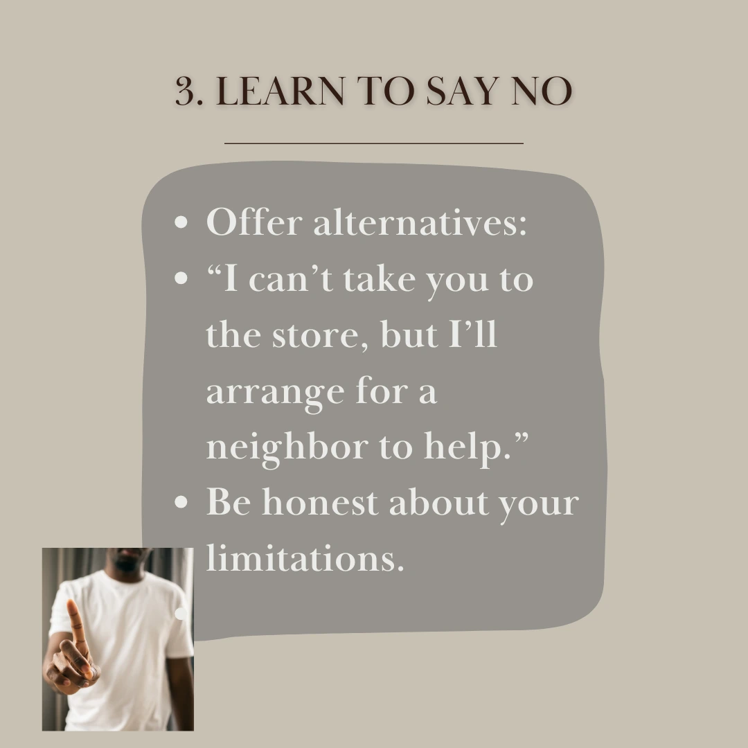  Learn to Say No (Without Guilt) --infographic by senior resource