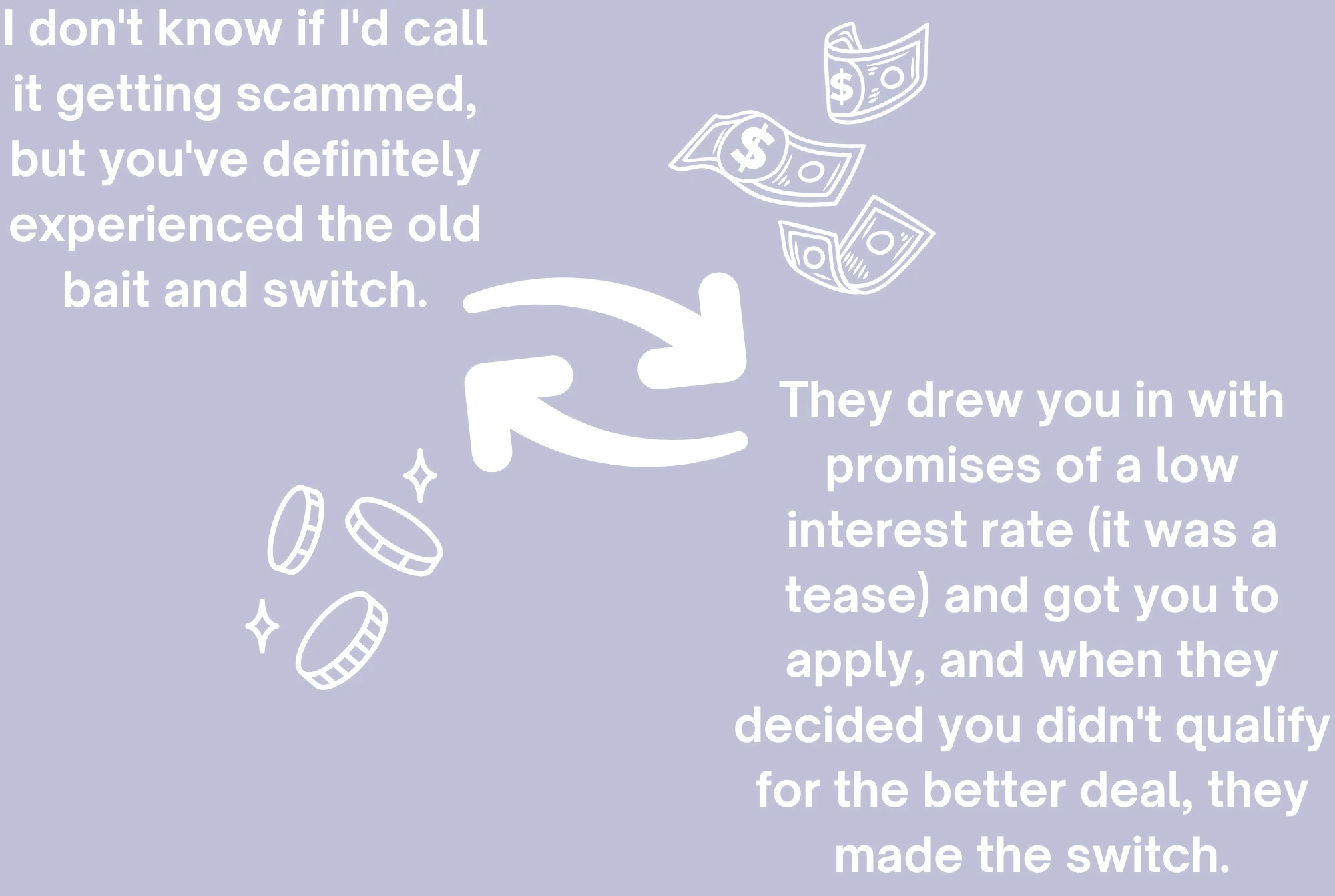 scammed bait and switch infographic senior resource