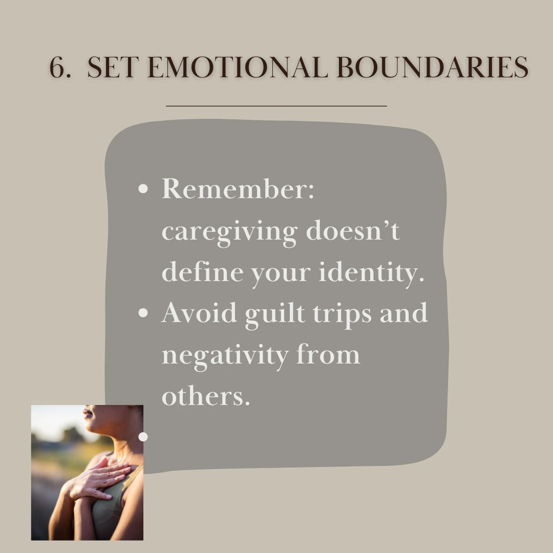 set emotional boundaries infographic by senior resource