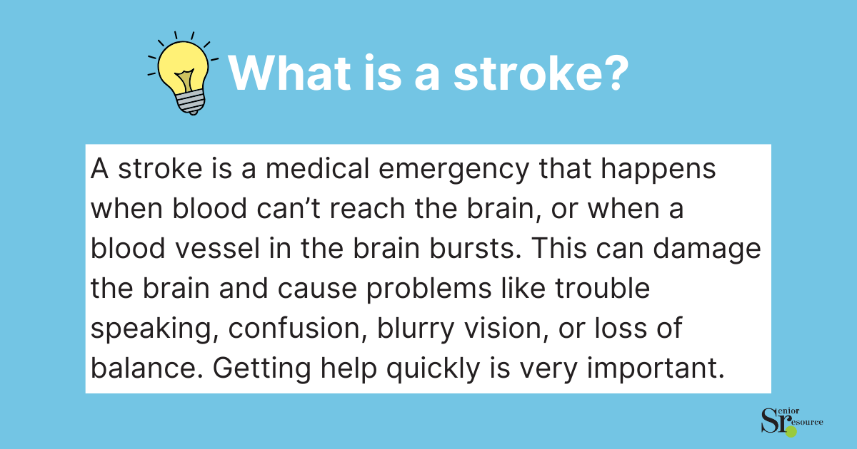 what is a stroke infographic by Senior Resource